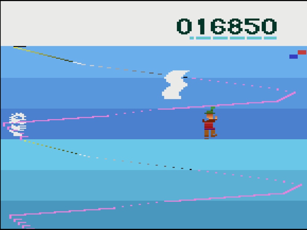Gameplay of Spikes Peak for Atari 2600